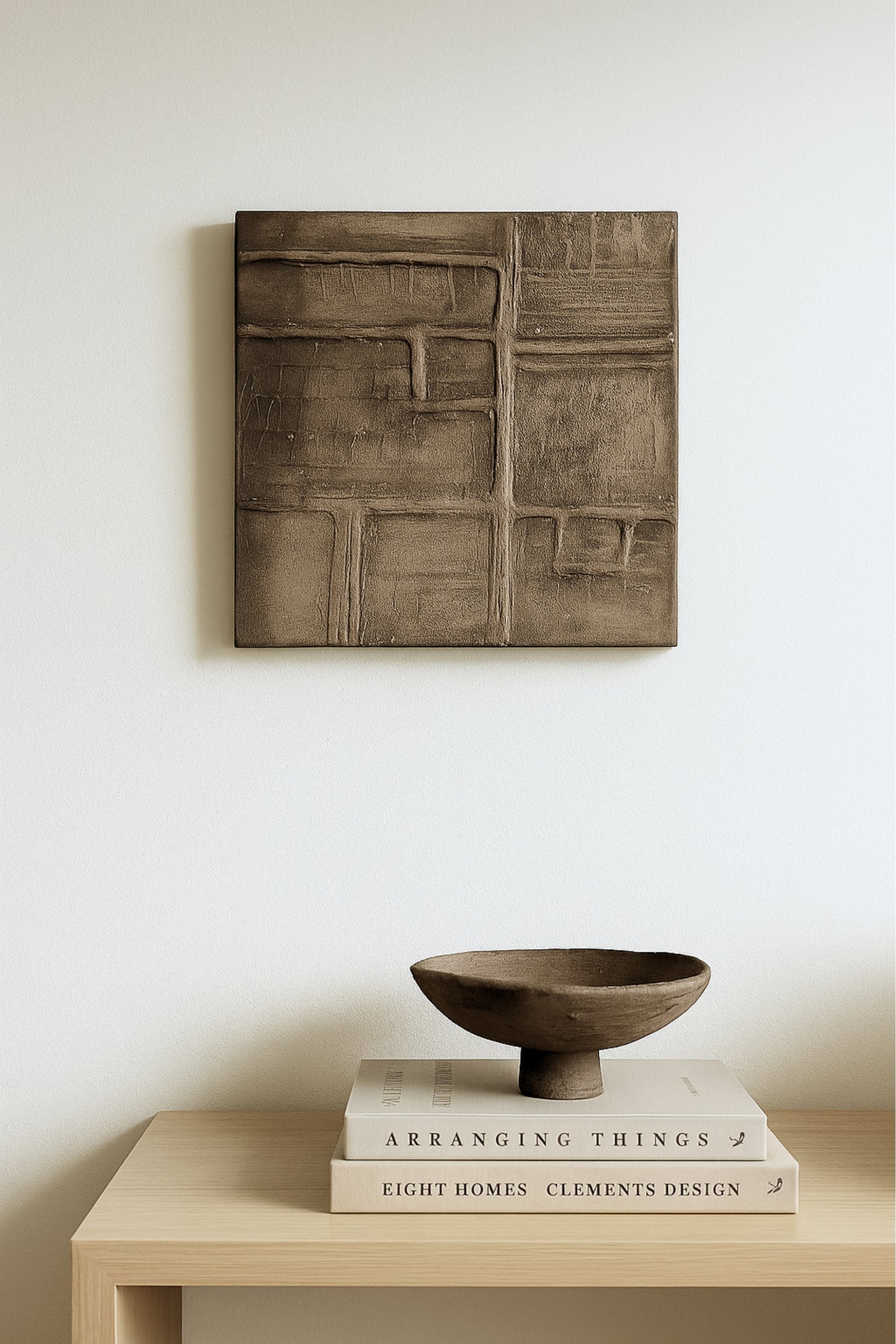 Japandi Wall Art – Earthy Sculptural Clay Wall Art